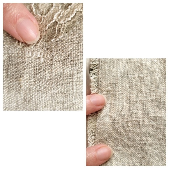 St John Couture Beige Linen Lace Flapper Slit A-Line Skirt- Size 6 - Picture 7 of 8